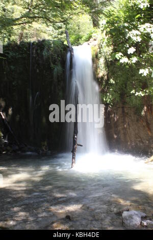 Amalfi, Italia, Agosto 12 2014: valle delle ferriere percorso in Amalfi, una bella e fresca anche d'estate grazie alle cascate e ruscelli Foto Stock