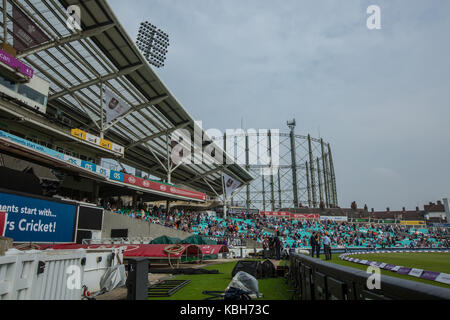 Londra, UK. 27 settembre l'Ovale inizia a riempire davanti al sell-out match. England v West Indies. Nella quarta Royal London una giornata internazionale di un Foto Stock