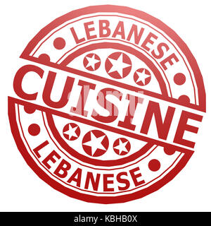 Cucina Libanese timbro con immagine hi-res resa grafica che può essere utilizzata per qualsiasi graphic design. Foto Stock