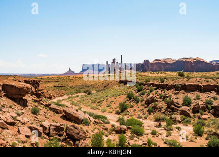 Le tre sorelle, monument valley - Arizona, AZ, Stati Uniti d'America Foto Stock