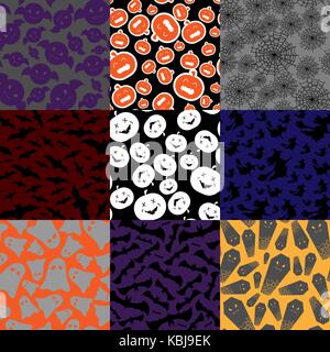 Halloween Halloween vettore seamless pattern. illustrazione vettoriale. Illustrazione Vettoriale