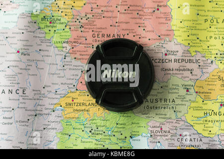 Nikon in giro per l'Europa Foto Stock