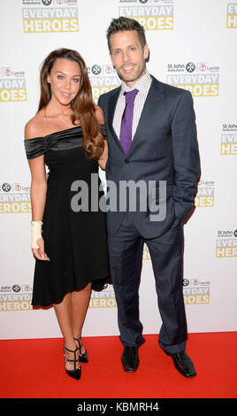 La Foto Deve Essere Accreditata ©Alpha Press 078237 28/09/2017 Michelle Heaton E Marito Hugh Hanley The Everyday Heroes Awards 2017 Al London Hilton Bankside Foto Stock