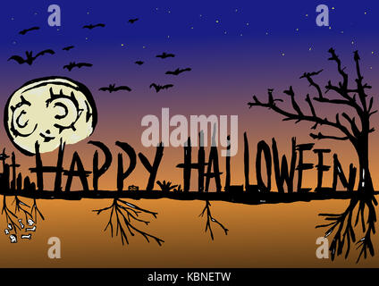 Happy halloween sfondo Foto Stock