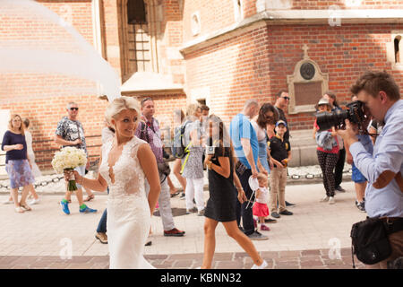 Il fotografo prende le immagini della sposa Foto Stock