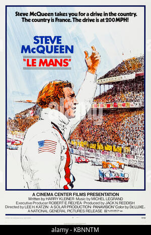 Le Mans (1971) diretto da Lee H. Katzin e interpretato da Steve McQueen, Siegfried Rauch e Elga Andersen. McQueen gioca americano Michael Delaney nel Golfo di Team Porsche 917 in un duello con il tedesco Erich Stahler in Ferrari 512LM annualmente nelle 24 ore di Grand Prix gara al 1970 Le Mans, Francia. Foto Stock