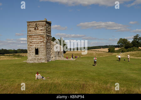 Knowlton chiesa, vicino a Wimborne, Dorset Foto Stock