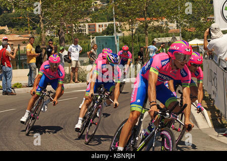 Nice - 2 luglio : IL TOUR 2013 (tour de France). lampre team merida durante la bella/Nizza la fase 4 (25 km)... Foto Stock