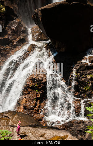 Cascata Piscia di Gallo San-Gavino di Carbini Corse Francia 2A Foto Stock