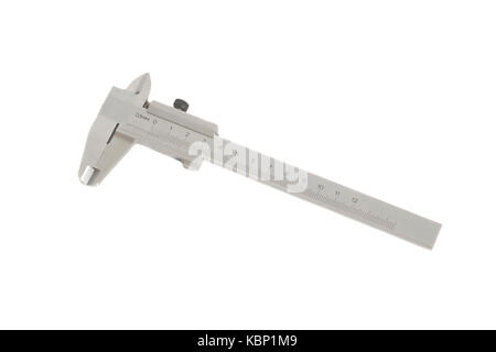 Pinza in metallo isolato su sfondo bianco Foto Stock