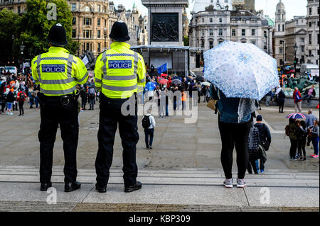 Londra, Regno Unito 13 settembre 2017. il 3milioni di organizzazione istituita un rally in Trafalgar Square a Londra. Foto Stock