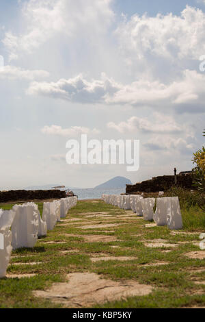 Un percorso fatto di sacchetto di carta durante un matrimonio Foto Stock