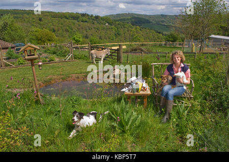 Emittente Kate umile presso la sua casa nel Gloucestershire. Foto Stock