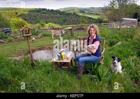 Emittente Kate umile presso la sua casa nel Gloucestershire. Foto Stock