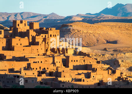 Ait Benhaddou kasbah, Ouarzazate, Marocco Foto Stock