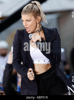 Fergie promuove il suo nuovo album 'Double dutchess' con una performance sul NBC today show su 9/22/17 Foto Stock