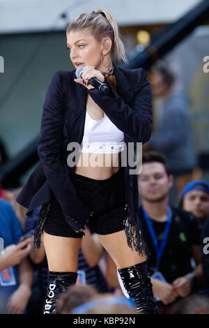 Fergie promuove il suo nuovo album 'Double dutchess' con una performance sul NBC today show su 9/22/17 Foto Stock