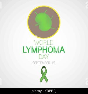 Il linfoma mondiale giorno icona vettore illustrazione Illustrazione Vettoriale