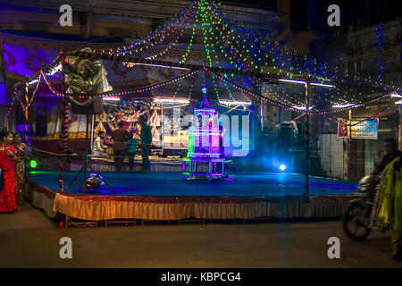 Junagadh,gujarat/India 30,settembre 2017 - La processione tazia visto durante il lutto processione di moharram, junagadh, Gujarat, India. Foto Stock