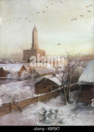 Torre Sukharev a Mosca (Savrasov, 1872). Foto Stock