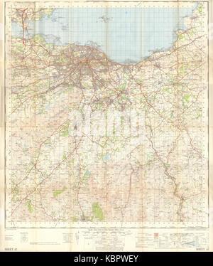 Ordnance Survey un pollice il foglio di mappa 62 Edinburgh Foto Stock