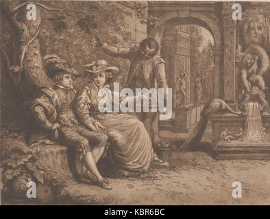 Richard e Maria Cosway e Ottobah Cugoano 1784 (ritagliate) Foto Stock