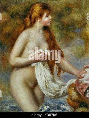 Pierre Auguste Renoir Baigneuse aux cheveux longs (1) Foto Stock