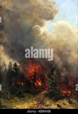 1897 Denissov Uralsky Waldbrand anagoria Foto Stock