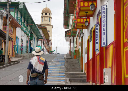 Uomo locale in Solento, Colombia Foto Stock