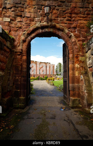 Castello di Shrewsbury gateway e castello Foto Stock