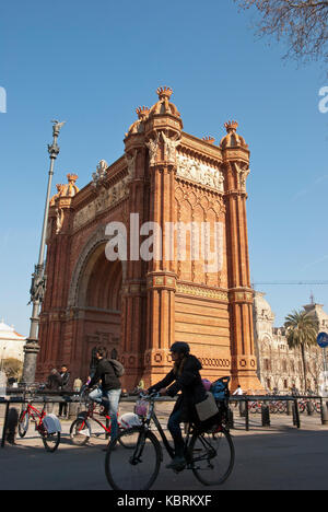 Barcellona, Spagna - 10 marzo: Arco di trionfo a Barcellona nel marzo 10, 2013. Foto Stock