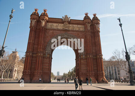 Barcellona, Spagna - 10 marzo: Arco di trionfo a Barcellona nel marzo 10, 2013. Foto Stock