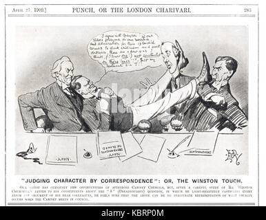 Winston Churchill ad armadio, punzone 1909 Foto Stock