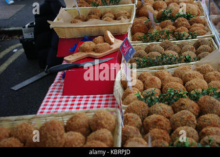 Alimentare artigianale, mercato di domenica, Frome Foto Stock