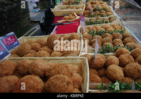 Alimentare artigianale, mercato di domenica, Frome Foto Stock