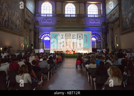Firenze, Italia. 30 settembre, 2017. Wired Next Fest 2017 nel Salone dei cinquecento di Palazzo Vecchio a Firenze, Italia. Credito: mario carovani/alamy live news. Foto Stock
