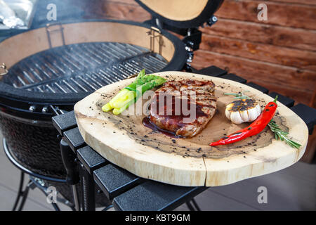 Bistecca cotta alla griglia Foto Stock