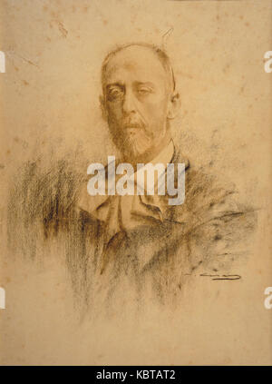 Questo lavoro è un dipinto o un'opera d'arte di Ramon Casas, un importante artista modernista catalano, esposto nel MNAC (Museu Nacional d'Art de Catalunya). L'opera d'arte è nota per la sua espressione del modernismo e della cultura catalana durante la fine del XIX e l'inizio del XX secolo. Foto Stock