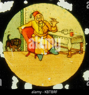 Storia di un uomo e di due cani tenendo le sue scarpe, immagine 1 Foto Stock