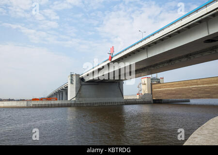 Pass di navigazione s-2 di San Pietroburgo dam. prevenzione delle inondazioni complesso impianto Foto Stock