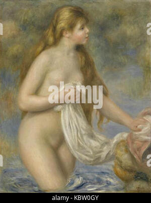 Pierre Auguste Renoir Baigneuse aux cheveux longs Foto Stock