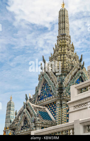 Il Wat Phra Kaew, il Grand Palace, Bangkok, Thailandia Foto Stock