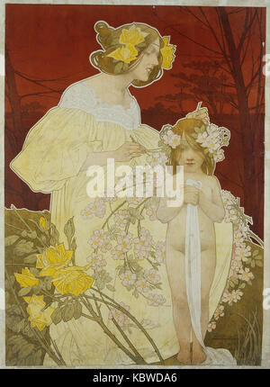 Henri Privat Livemont Palais de la femme. Exposition de 1900 Foto Stock