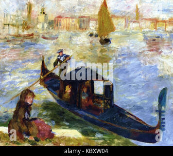 Pierre Auguste Renoir 044 (una gondola sul Canal Grande Venezia). Foto Stock