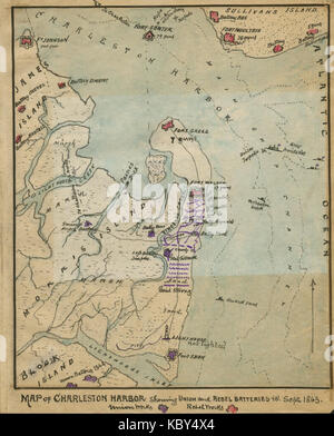 SiegeCharlestonMap Foto Stock
