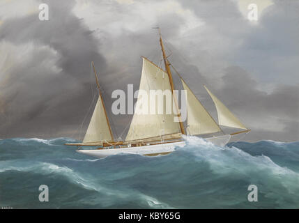 Antonio De Simone il racing ketch Xarifa nel brutto tempo (1913) Foto Stock