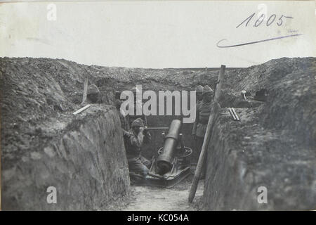 22 cm Minenwerfer beim ottom.Korps, Richten. (BildID 15727978) Foto Stock