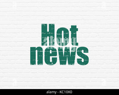 News concept: hot news su sfondo a parete Foto Stock