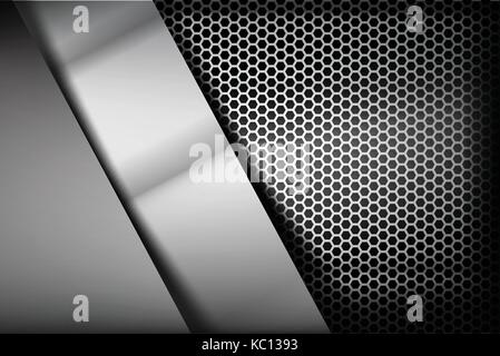 Acciaio metallico ed elemento alveolare texture di sfondo illustrazione vettoriale Illustrazione Vettoriale
