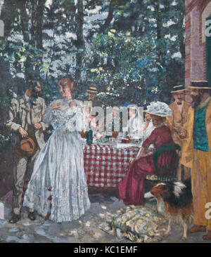 Edouard Vuillard: La Terrasse a Vasouy - il pranzo (1901, rettificate 1935) Foto Stock